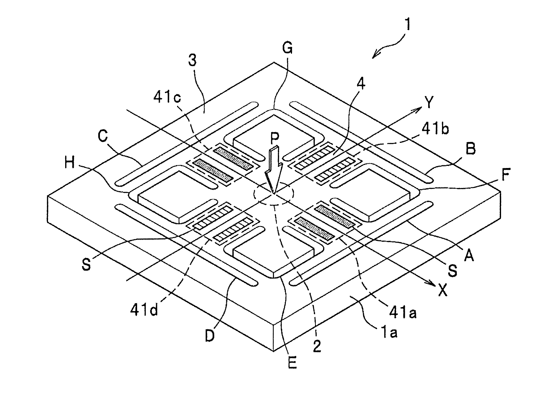 Multi-axis force sensor and acceleration sensor