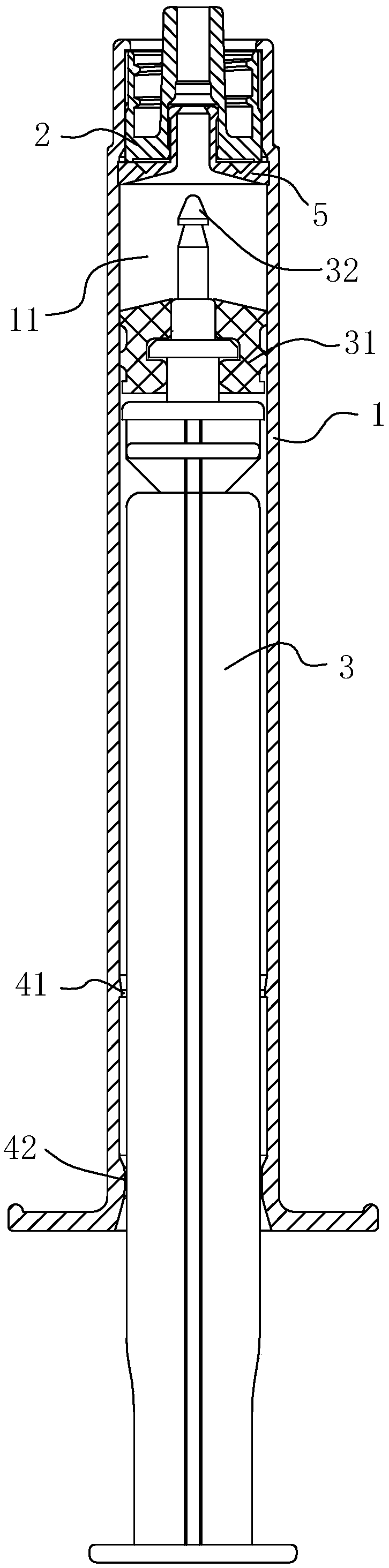 Disposable safe self-destruction syringe