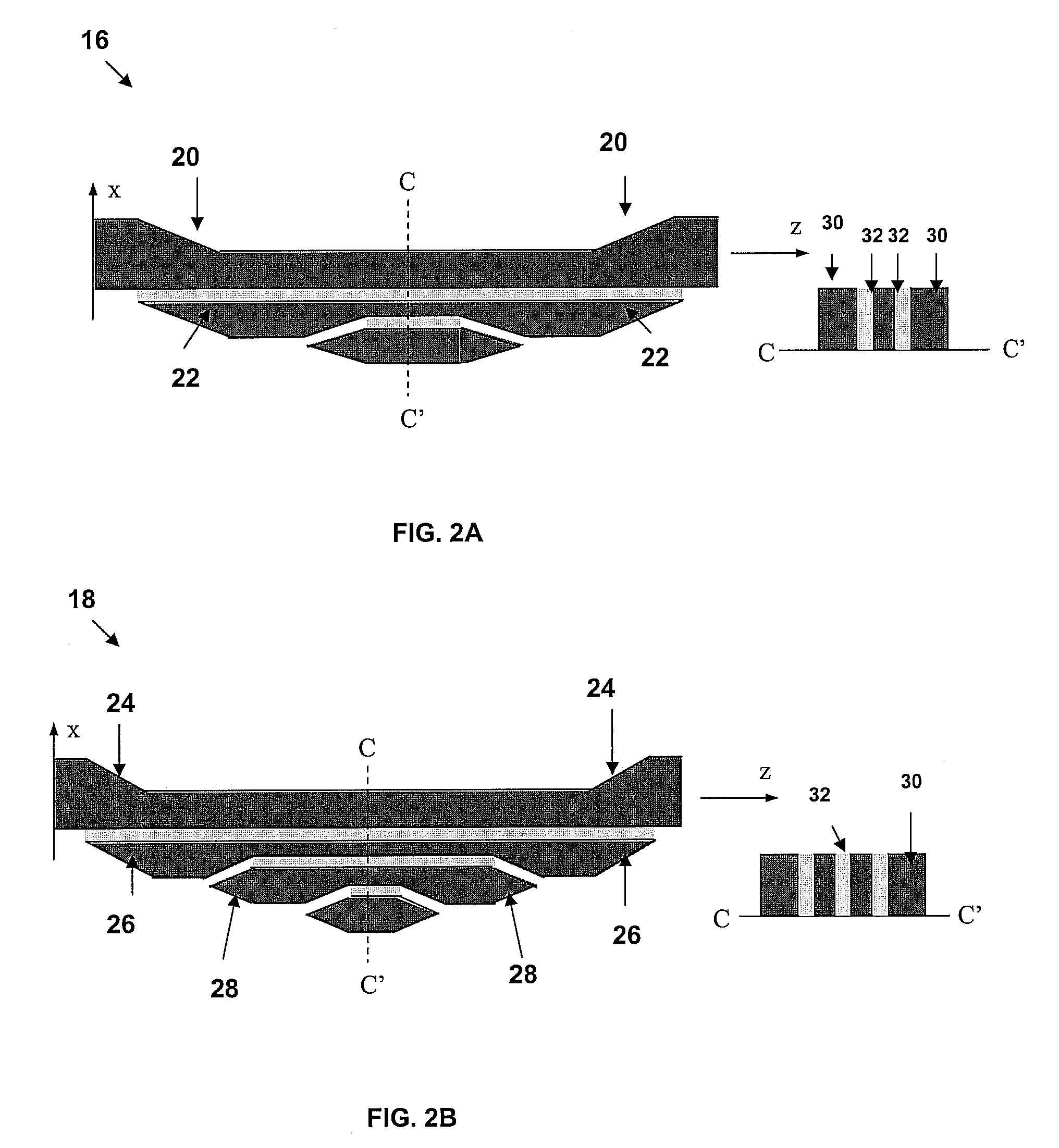 Mode transformers for low index high confinement waveguides