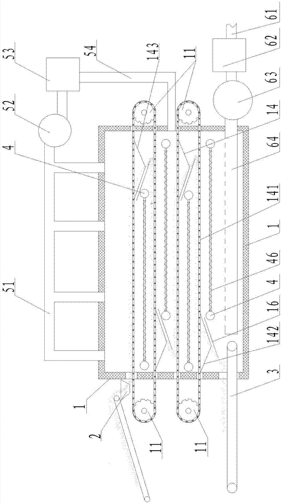 Horizontal type coal briquette drying machine