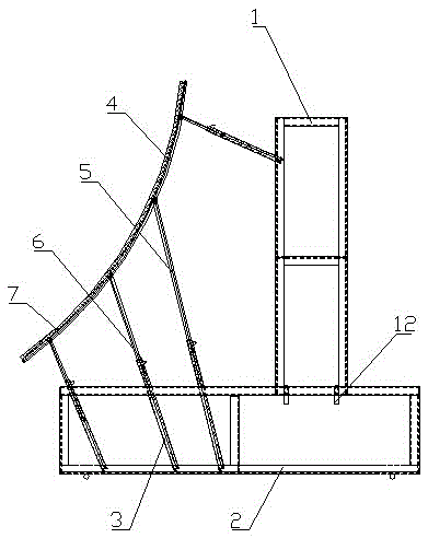 Movable welding platform used for transverse and longitudinal joints of guiding pipe pile