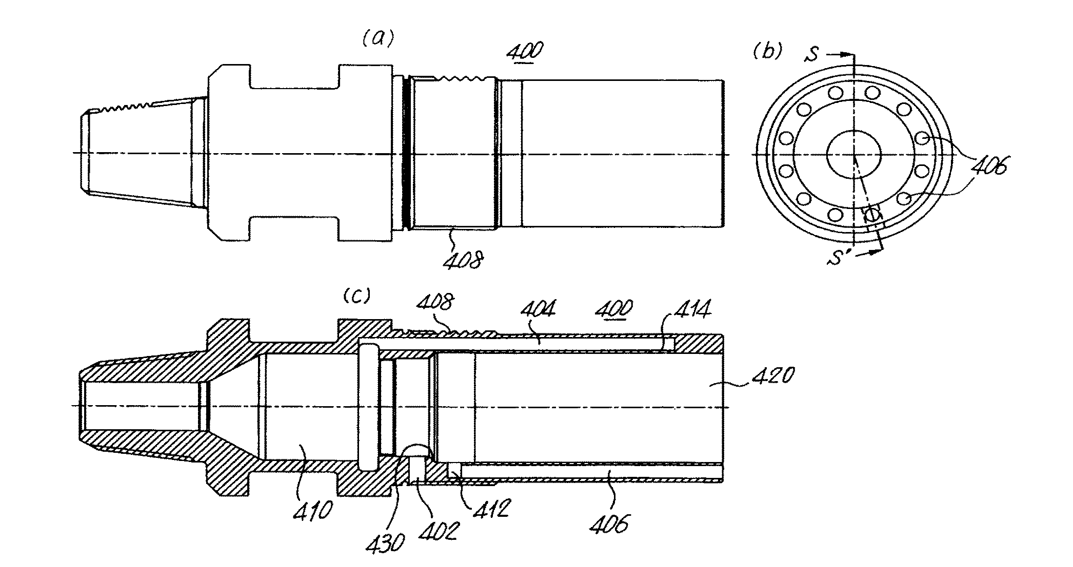 Ground drilling hammer and the driving method