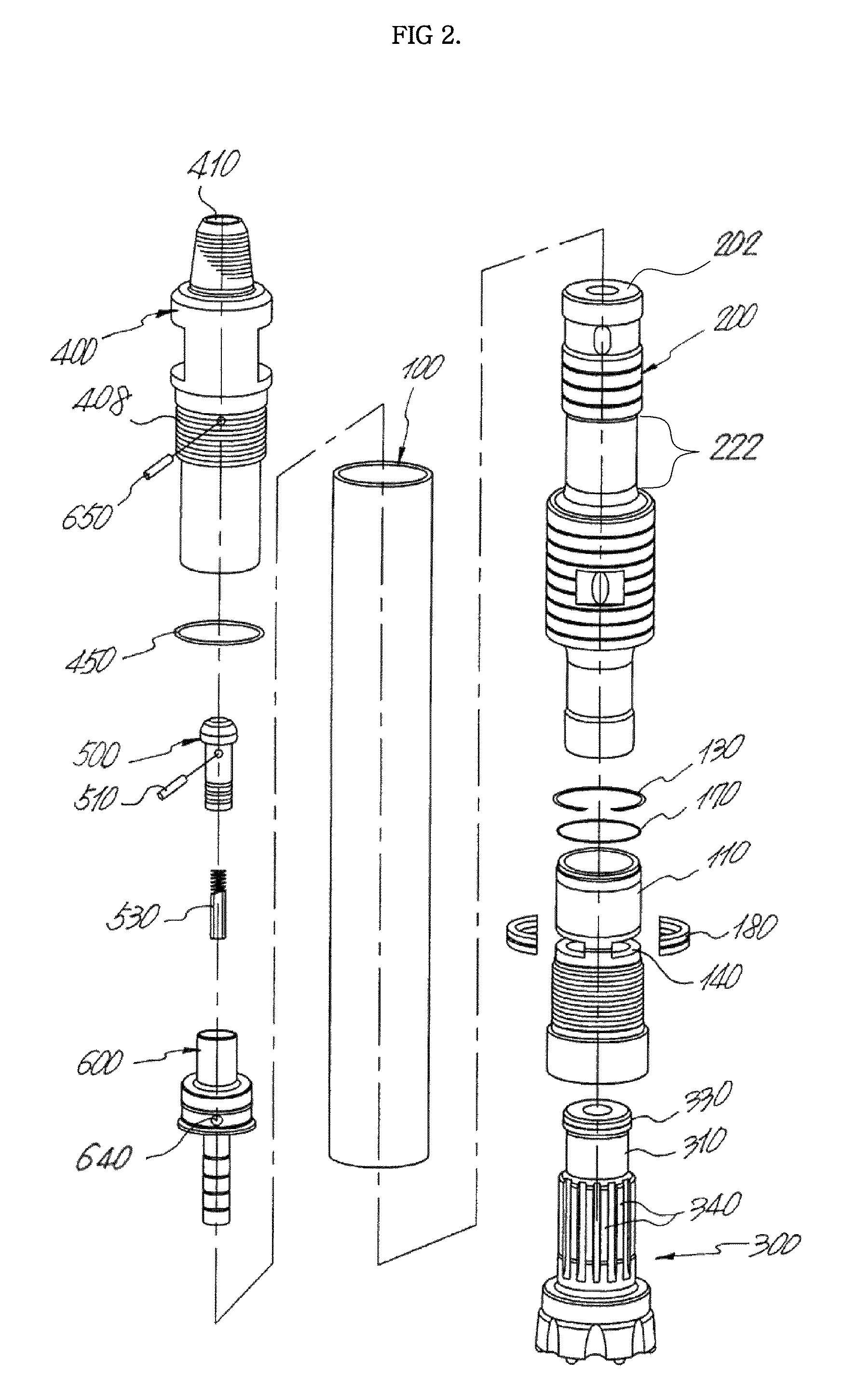 Ground drilling hammer and the driving method