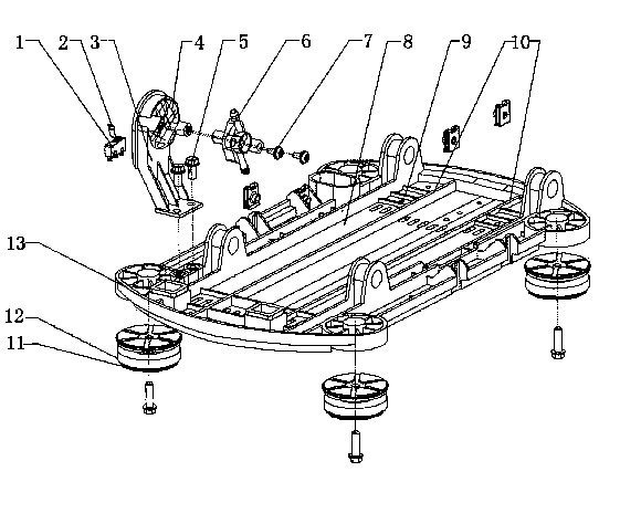 Base plate assembly of generator set