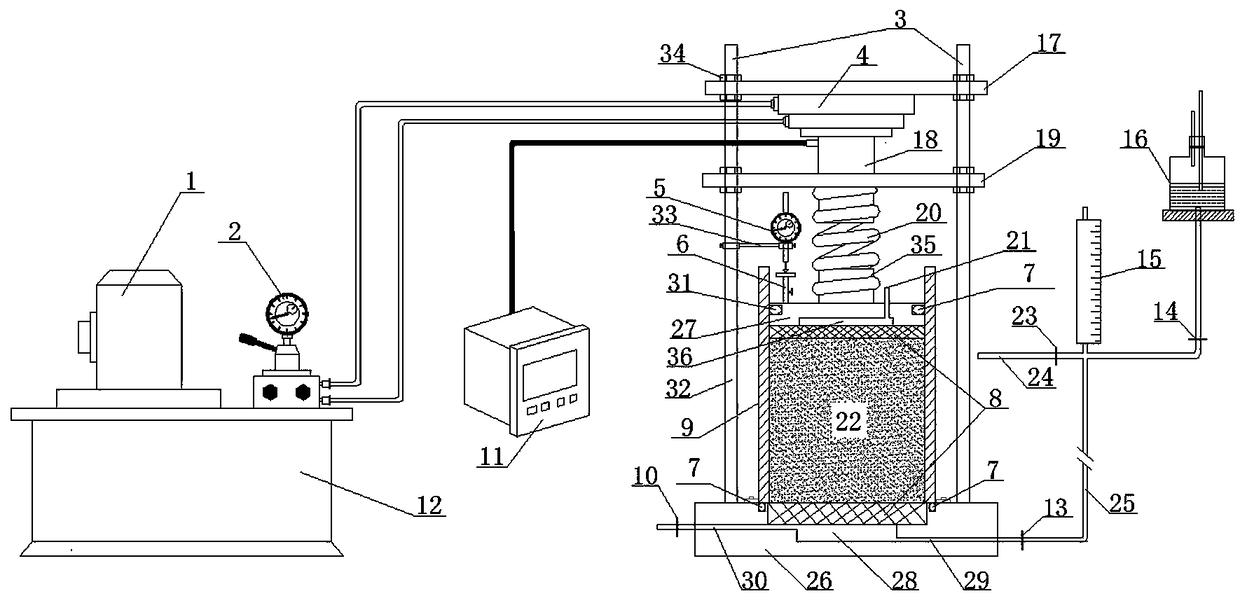 Expansive potential measuring instrument of expansive soil of high-speed railway foundation