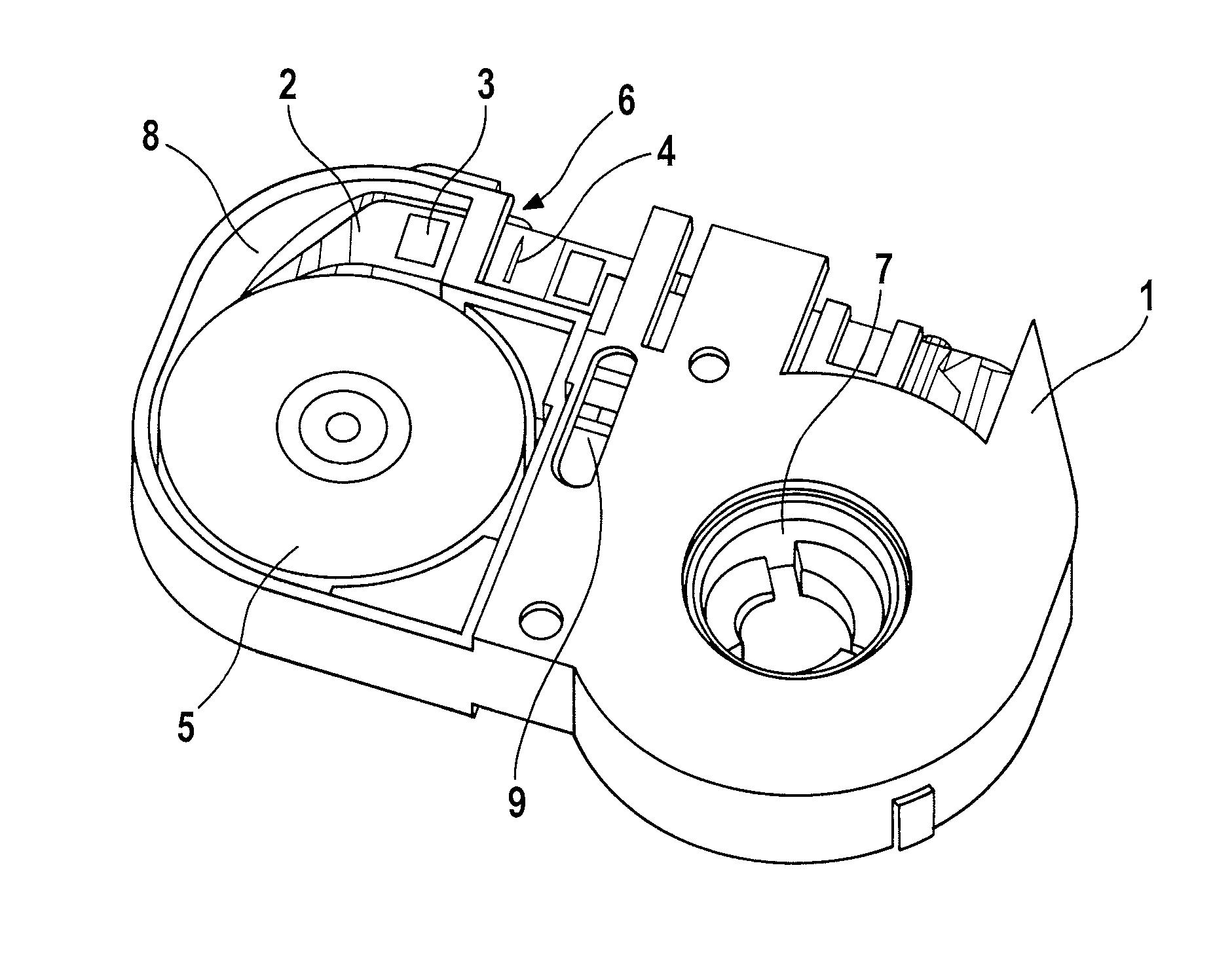 Tape cassette for a medical handheld device