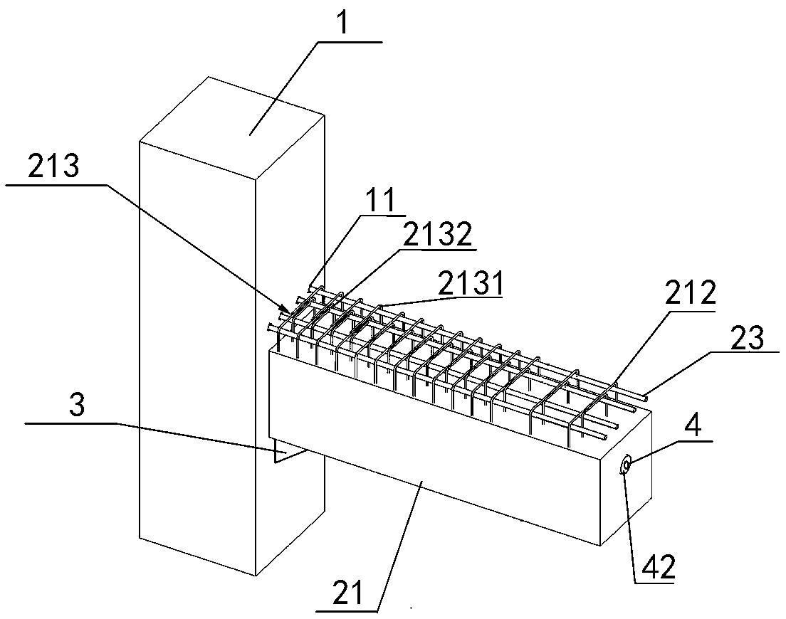 Pre-stressed assembled beam column node beam-end welding stirrup structure and mounting method