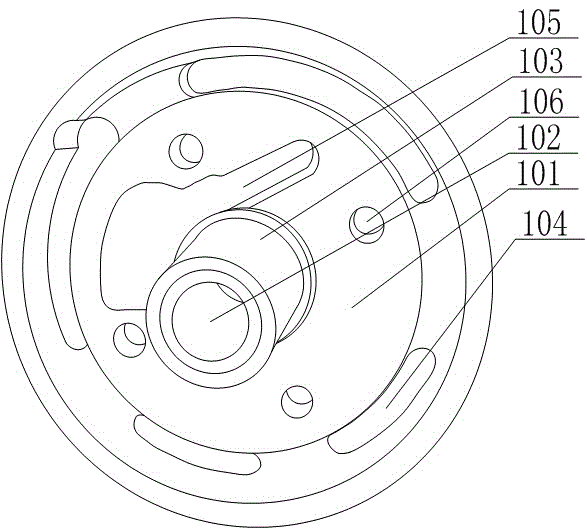 Hole-milling assisting device for eccentric upper sealing head flange