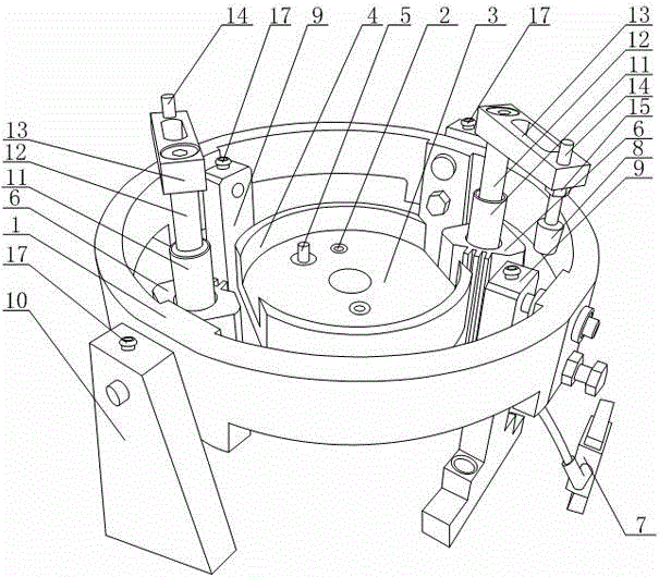 Hole-milling assisting device for eccentric upper sealing head flange