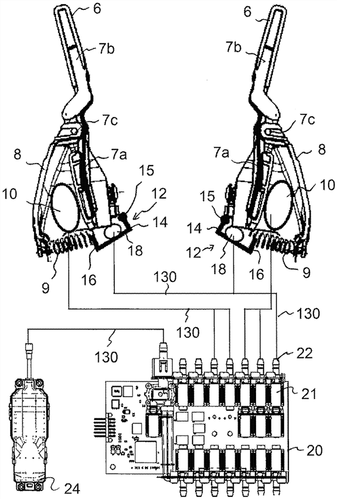 Pneumatic adjusting device for a side wing of a vehicle seat