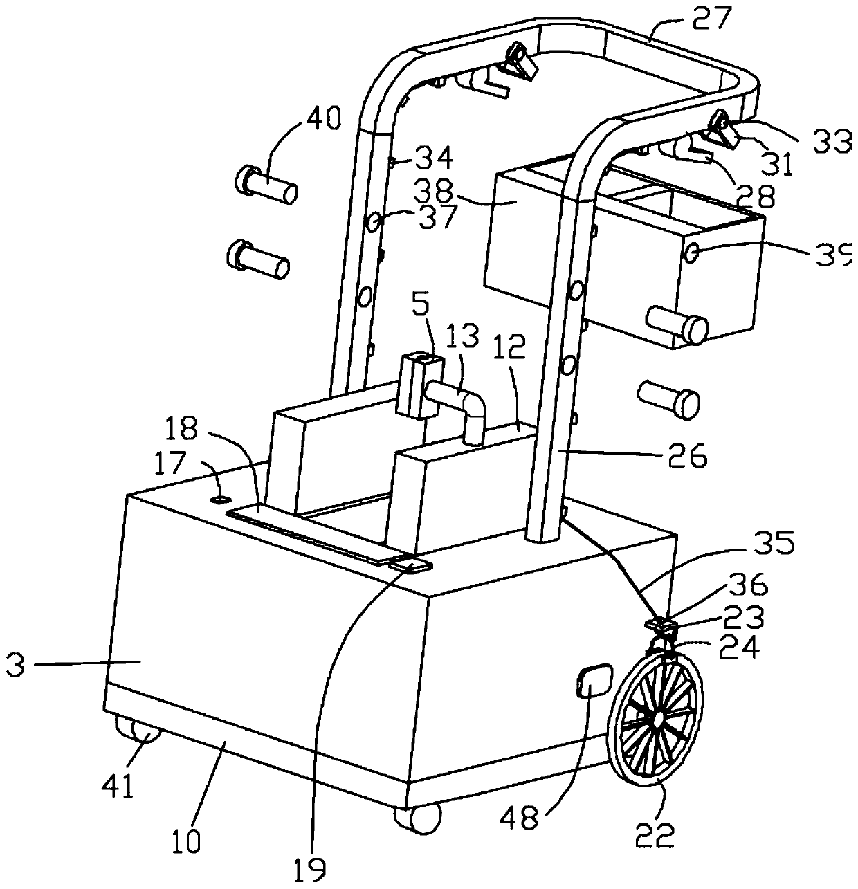 Postoperative nursing device used for hepatobiliary surgery department