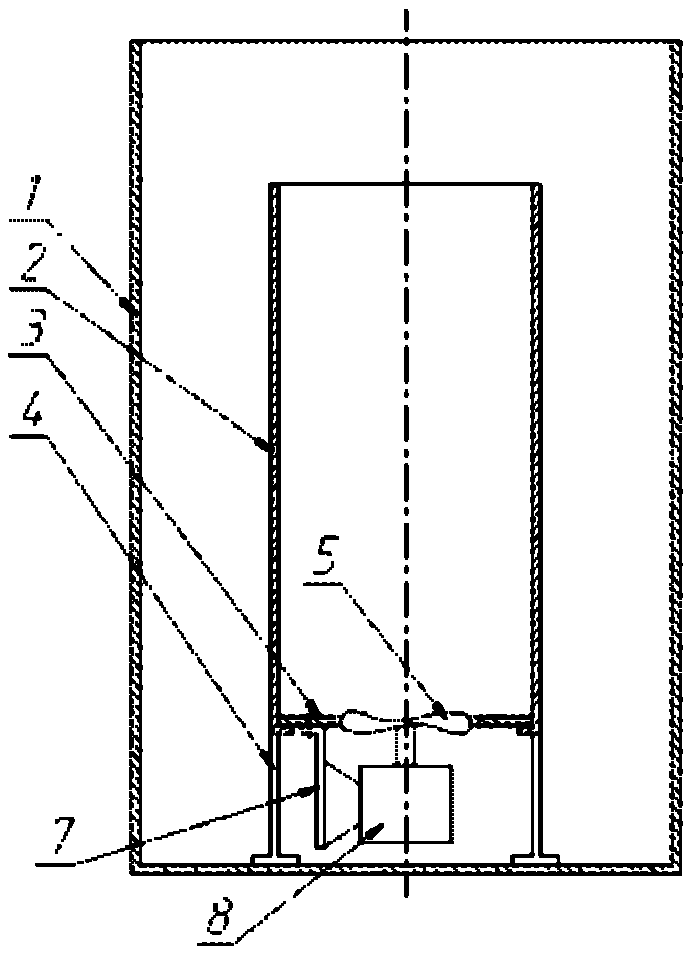 Combined quenching tank provided with inner tank with bottom inserted propeller