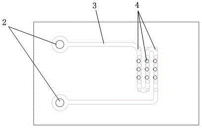 Printed circuit board embedded runner liquid cooling heat exchange device