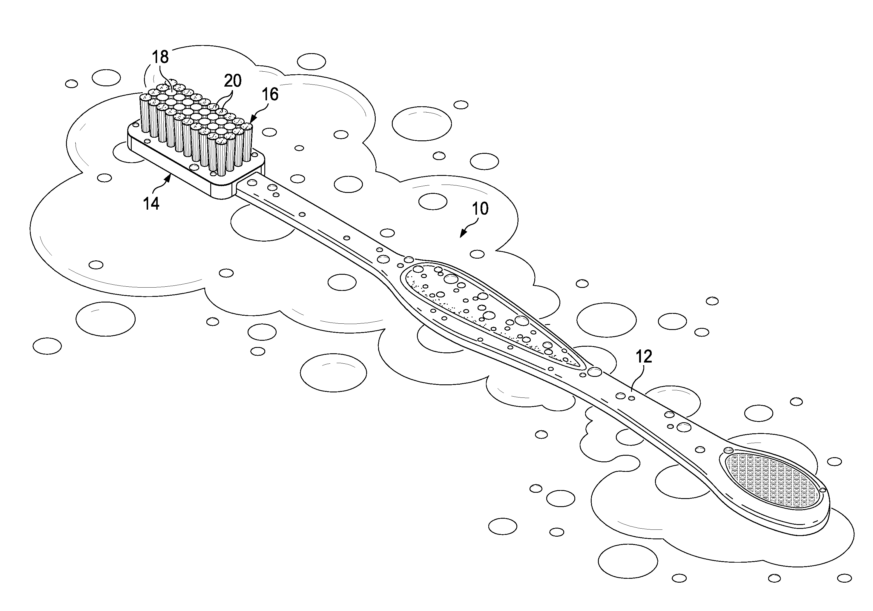 Wet friction material for oral care devices