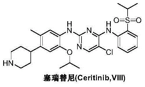 Preparation method of ceritinib and its intermediate