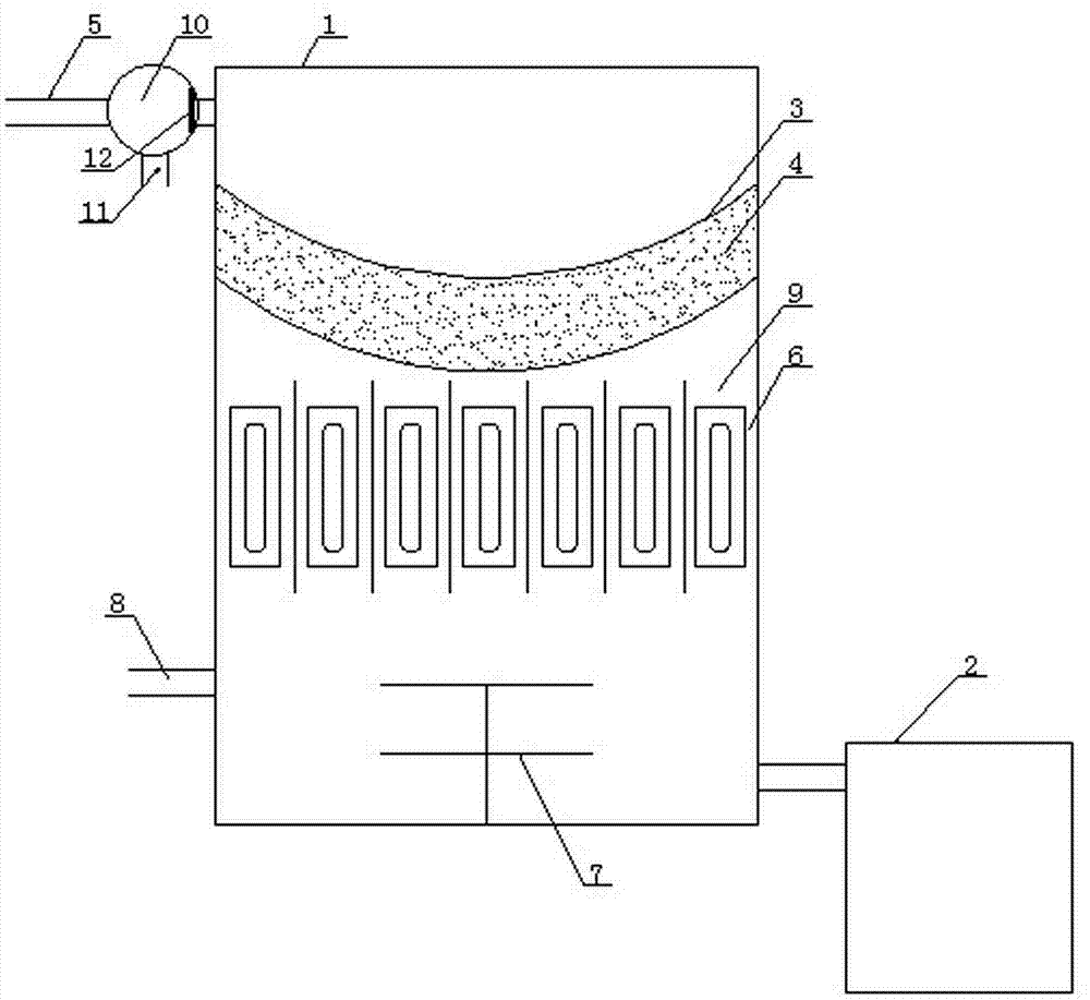 Domestic wastewater rapid treatment device utilizing ultraviolet ray sterilization