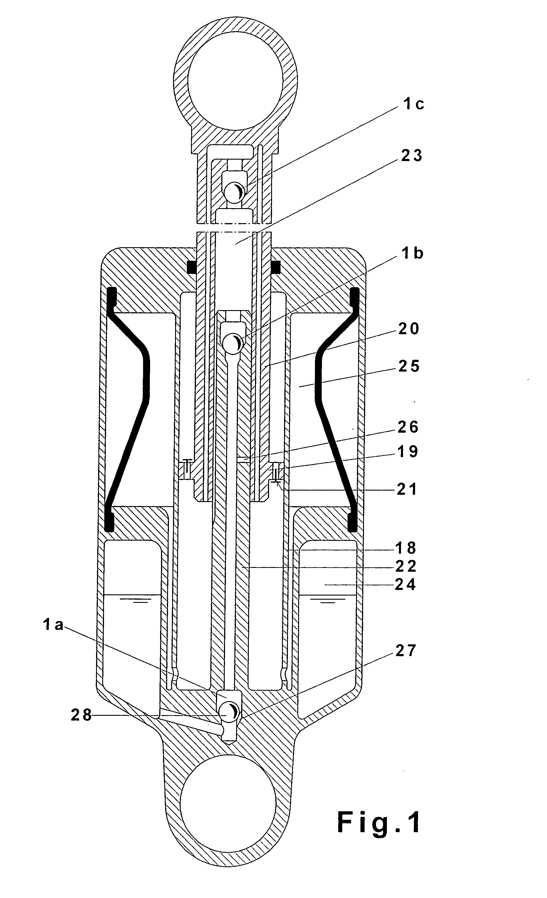 Self-pumping hydropneumatic spring strut with internal level control