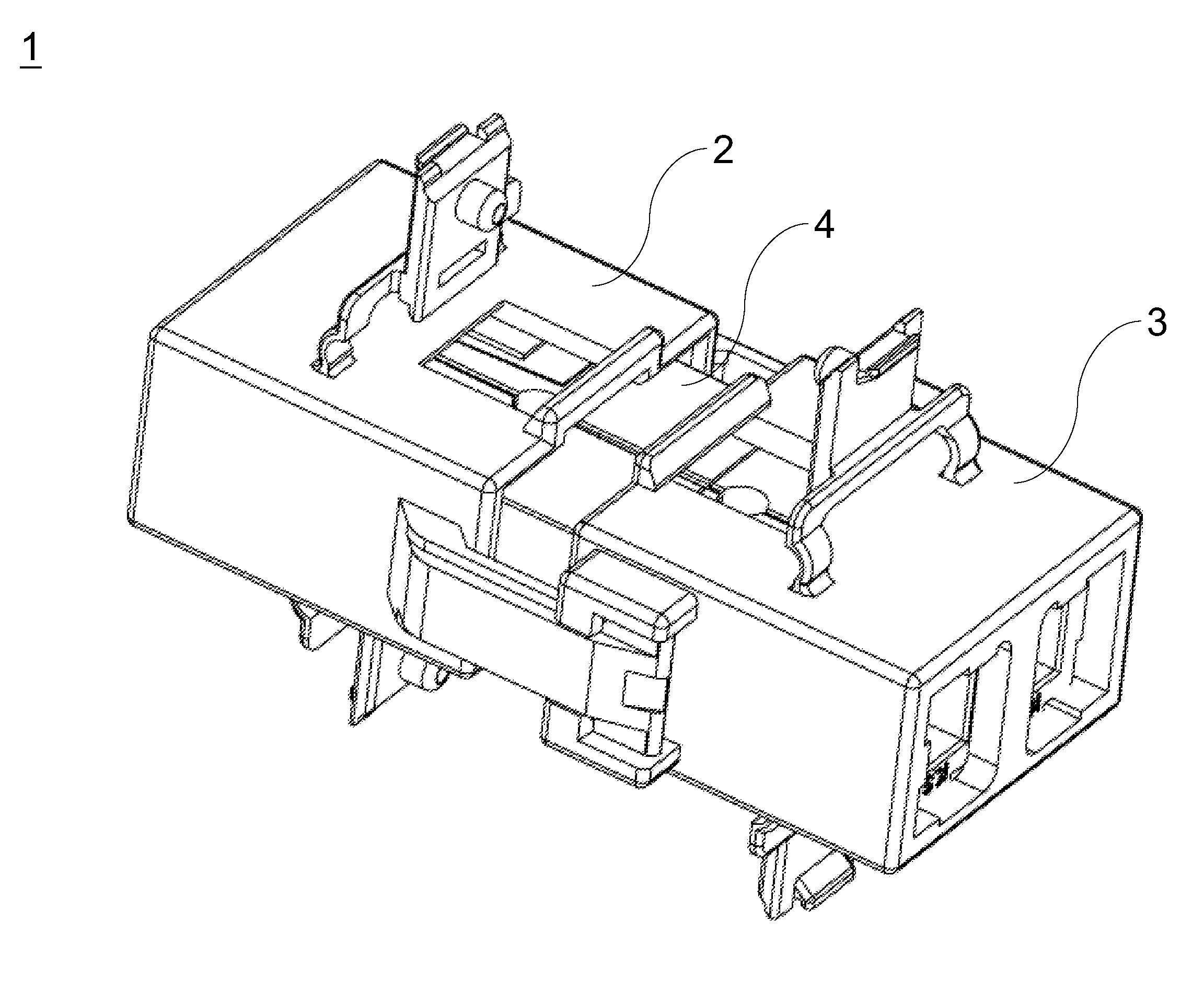 Latched connector assembly