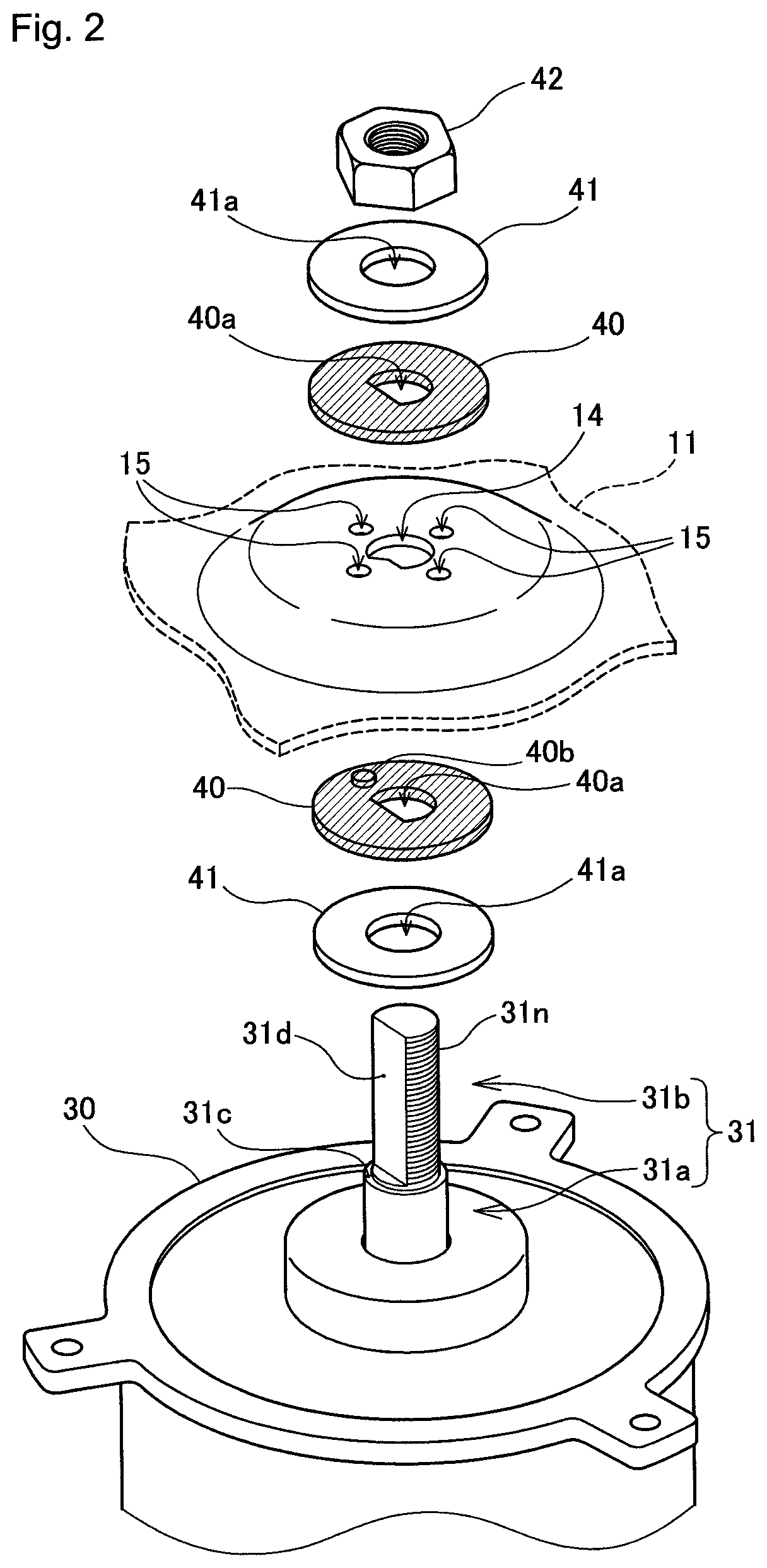 Blower fan having impeller and motor