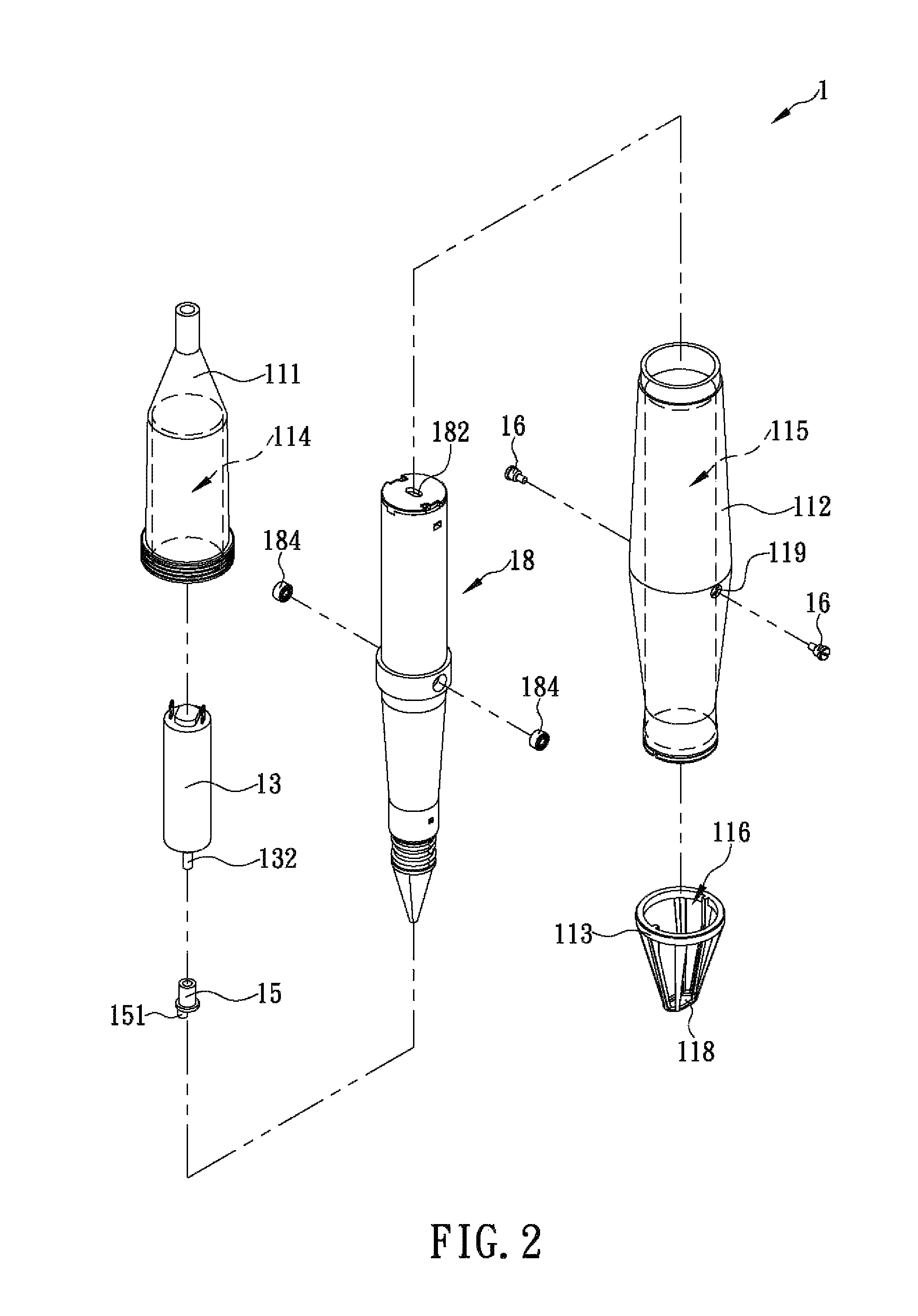 Eyebrow tattoo machine capable of activating both swinging movement and up-and-down movement