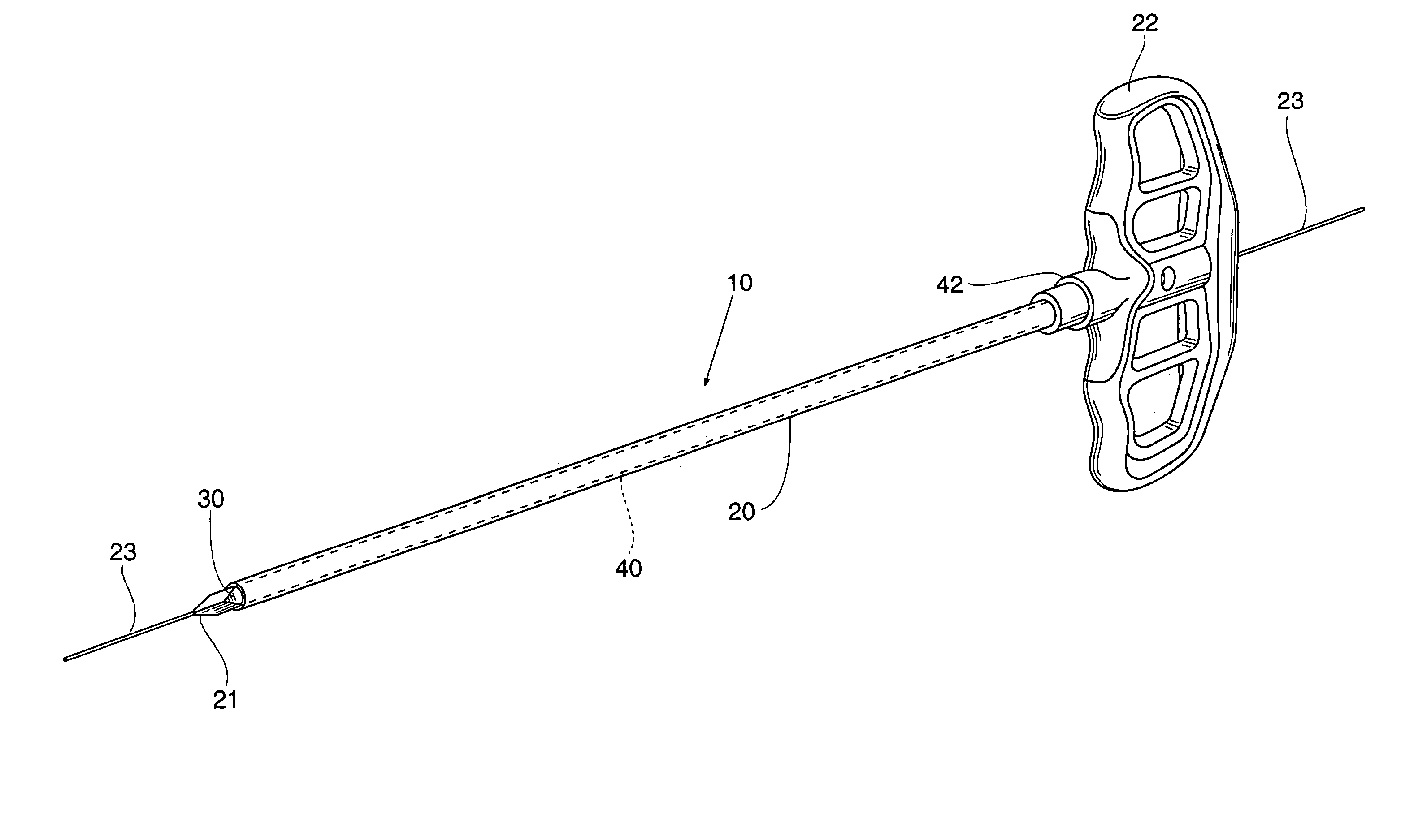 Hand-held instruments that access interior body regions