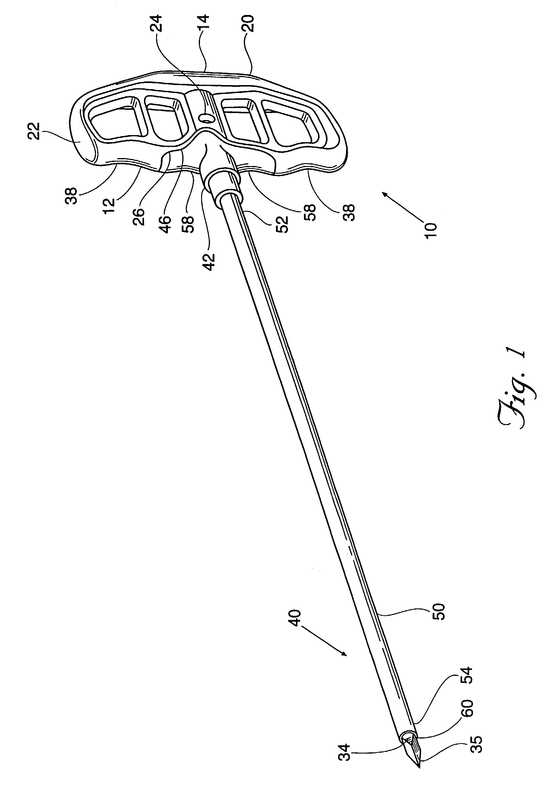 Hand-held instruments that access interior body regions