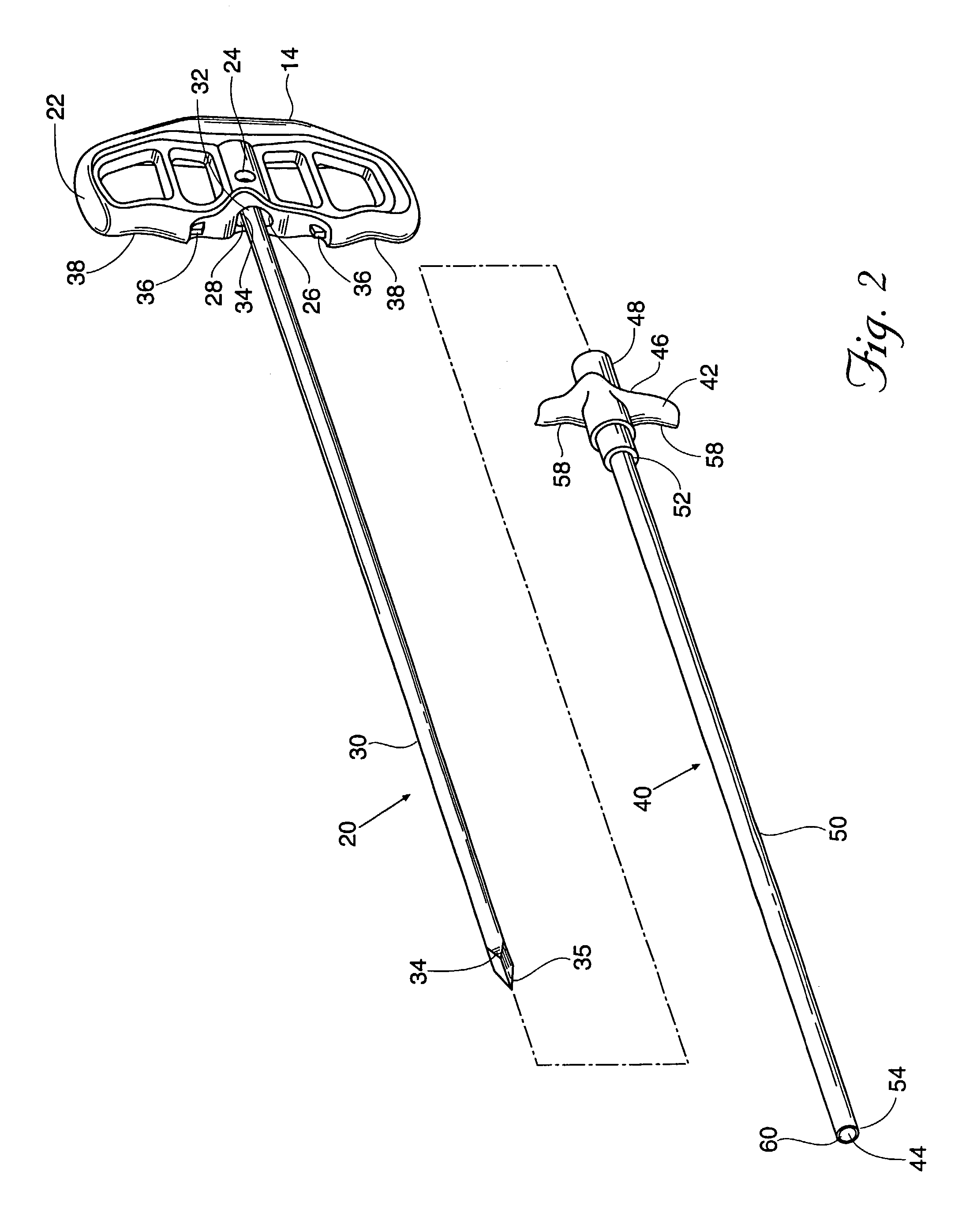 Hand-held instruments that access interior body regions