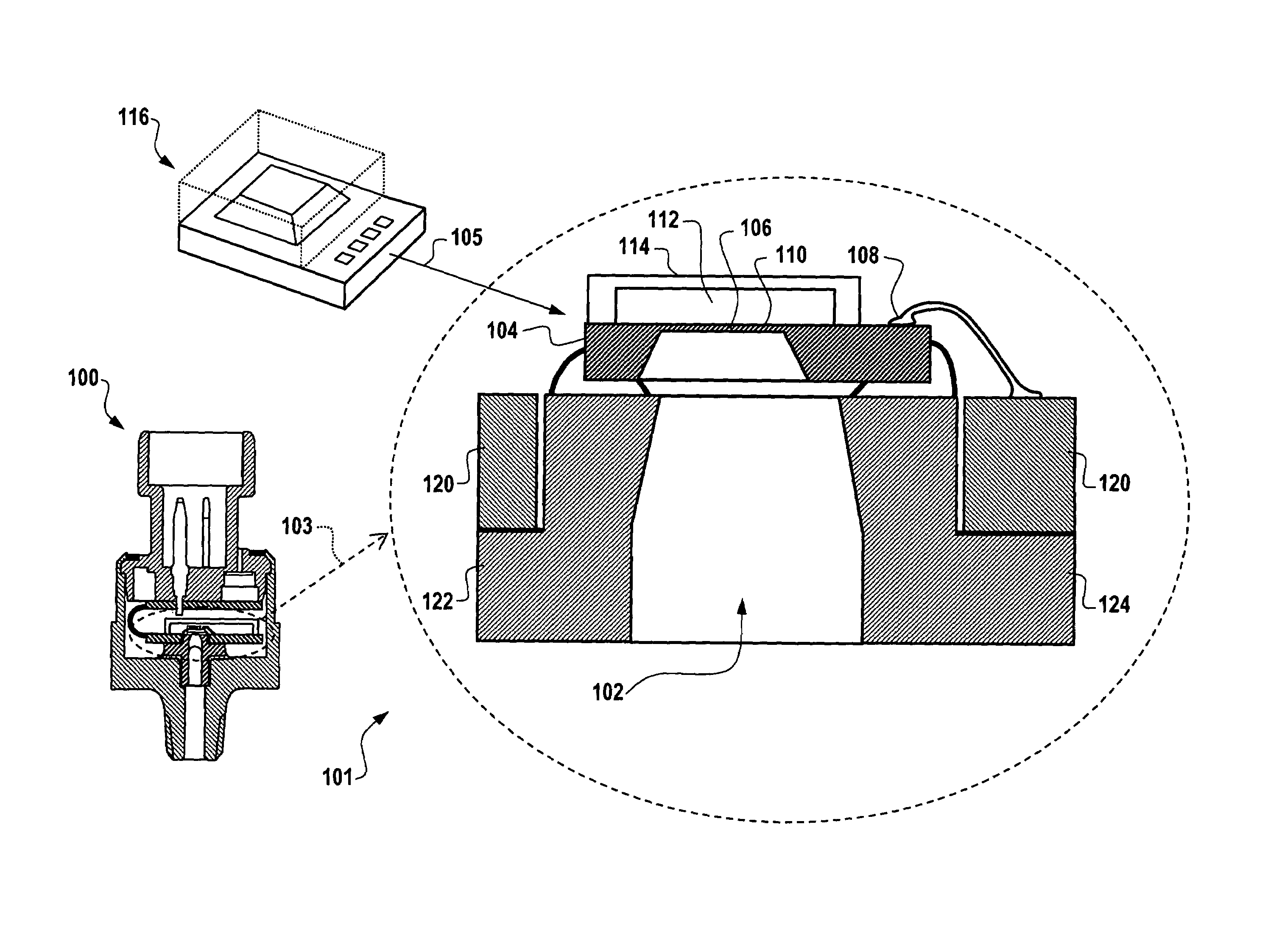 Exhaust gas recirculation system using absolute micromachined pressure sense die