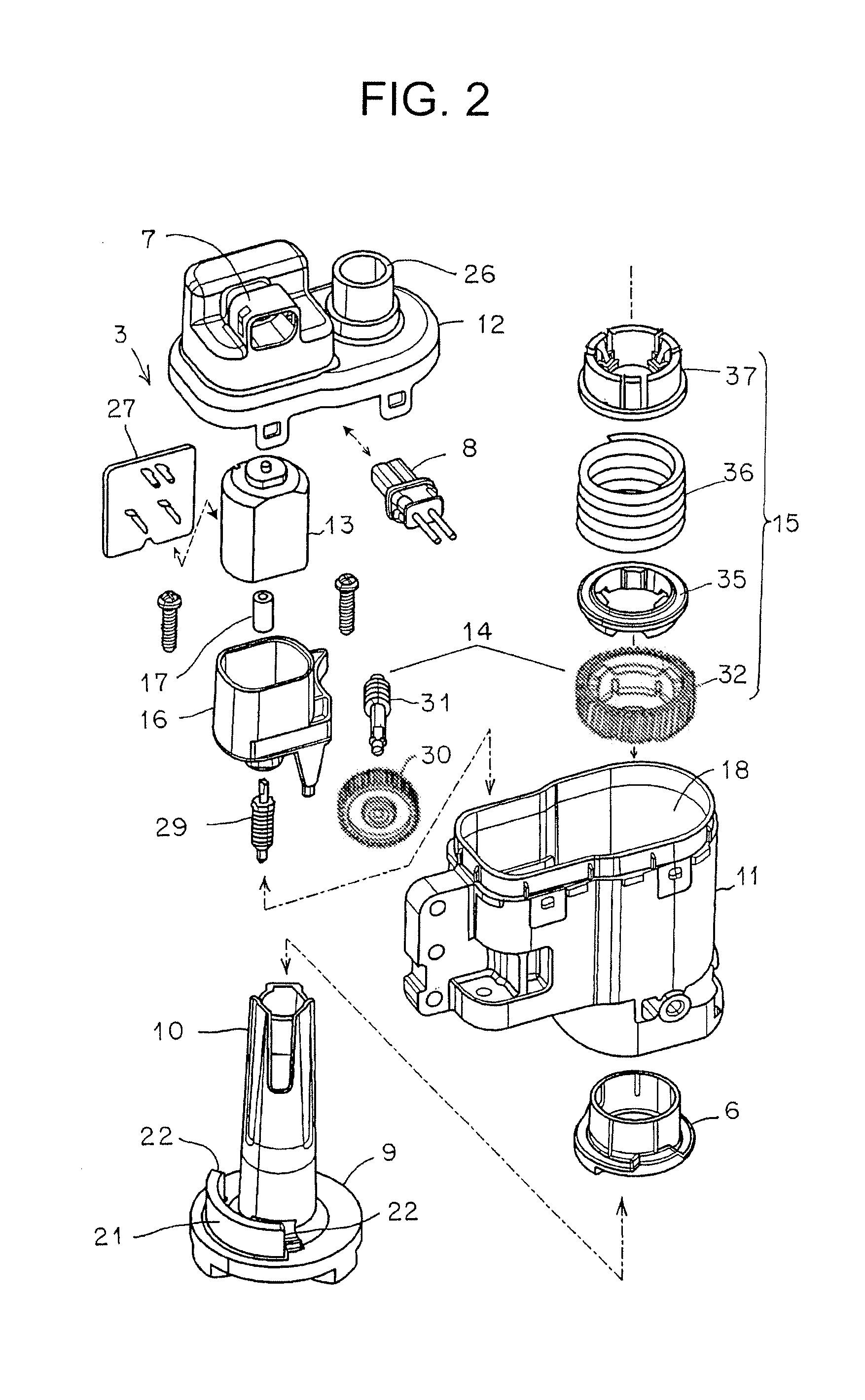 Vehicle outside mirror device