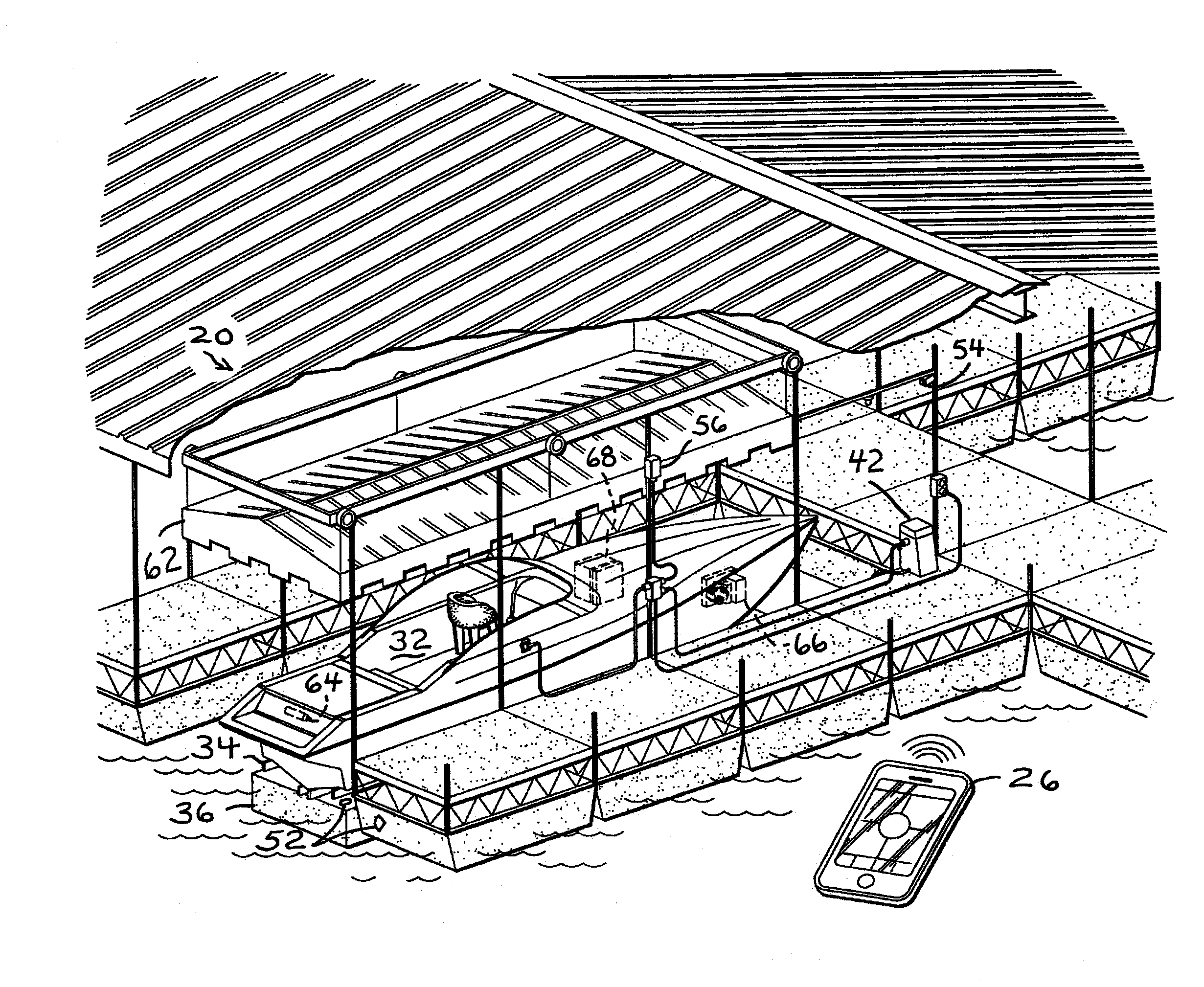 Sentry system with wireless interface for a docked boat