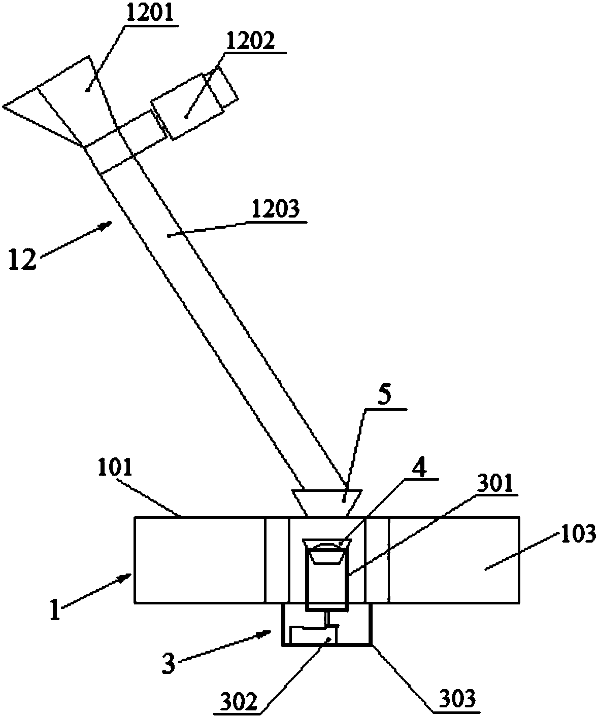 Material online moisture detection device and detection method thereof