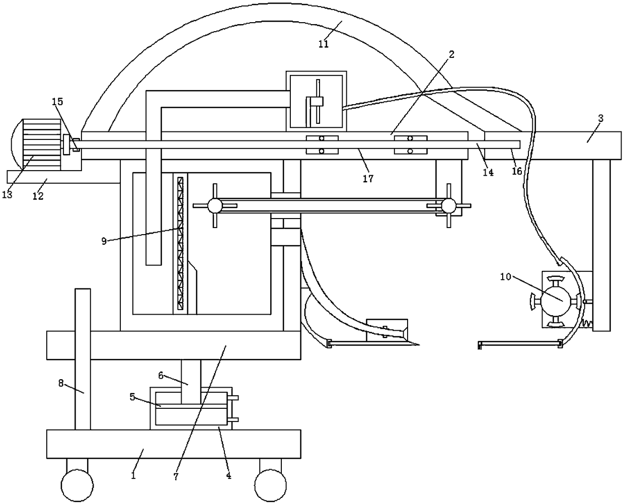 Plant root garbage blowing and collecting machine for euonymus japonicus green belt next to city road