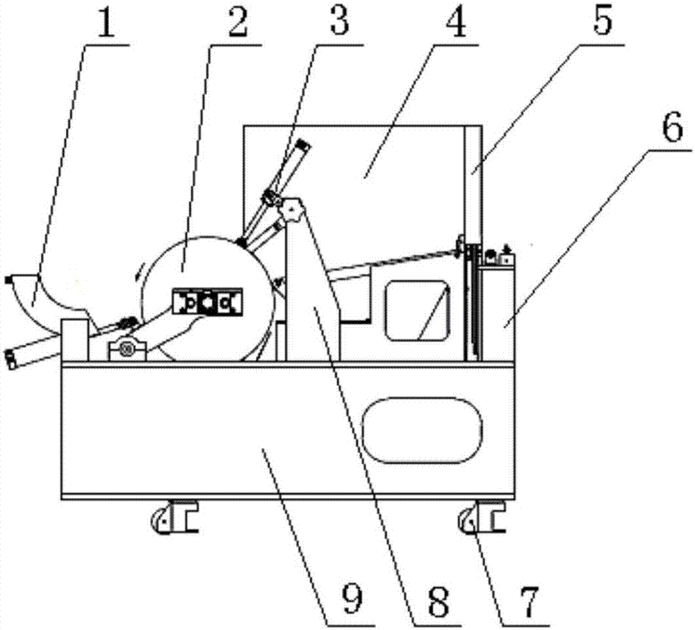 Rubber belt winding machine