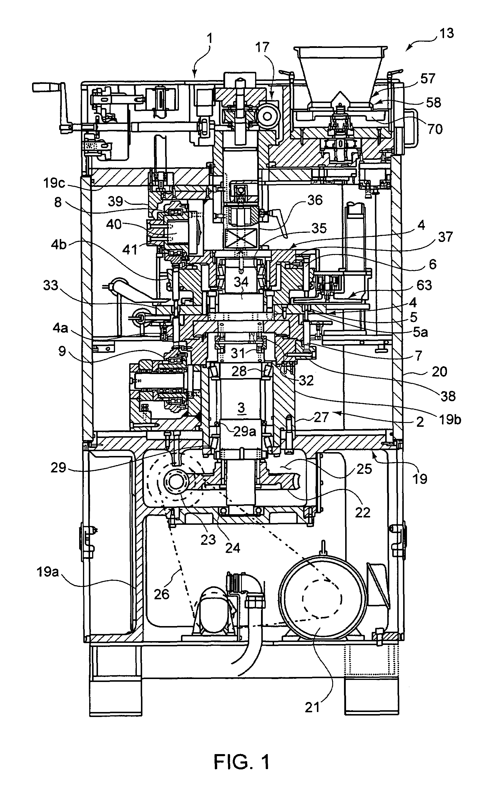 Rotary powder compression molding machine