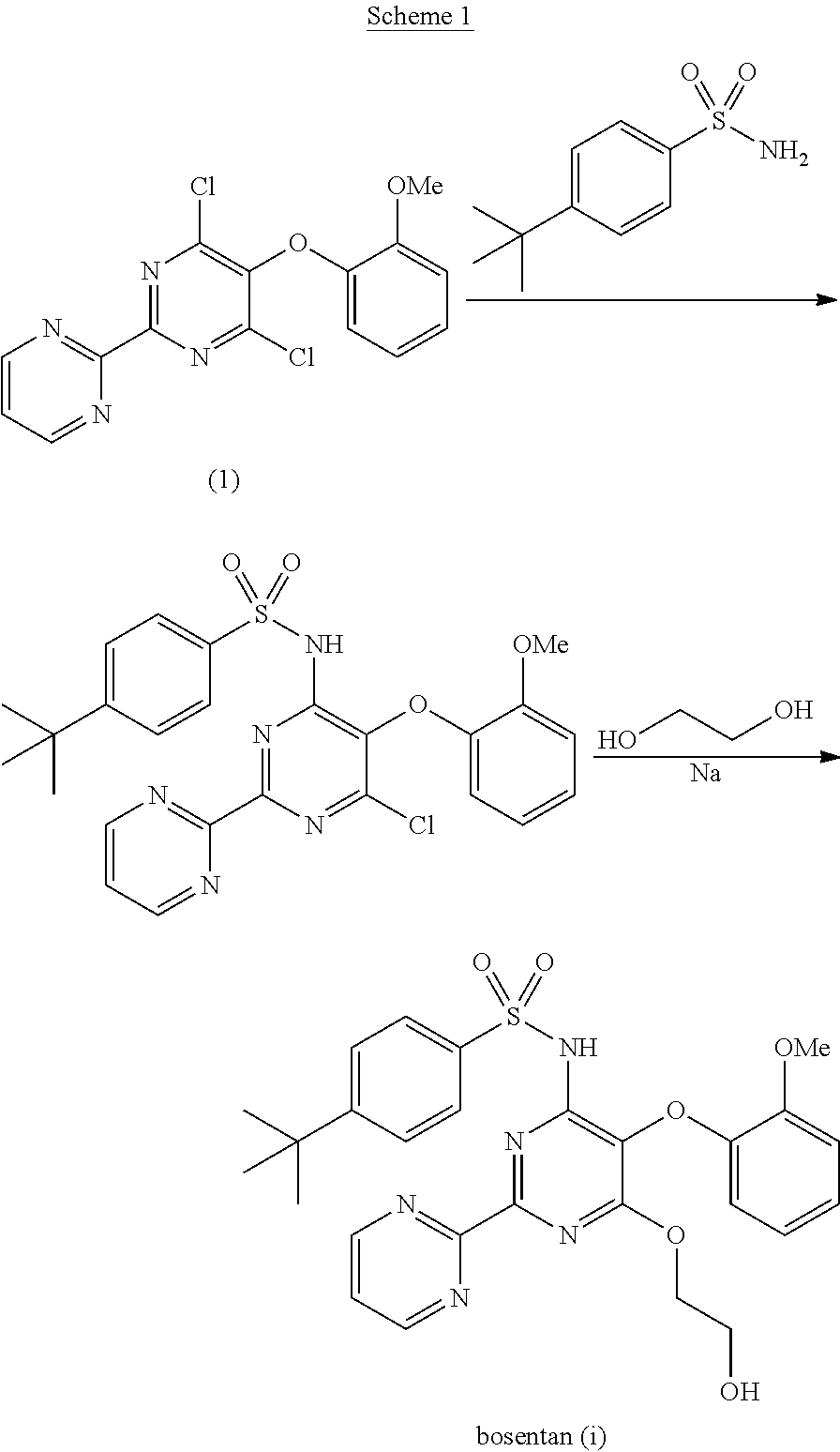 Process for preparing bosentan