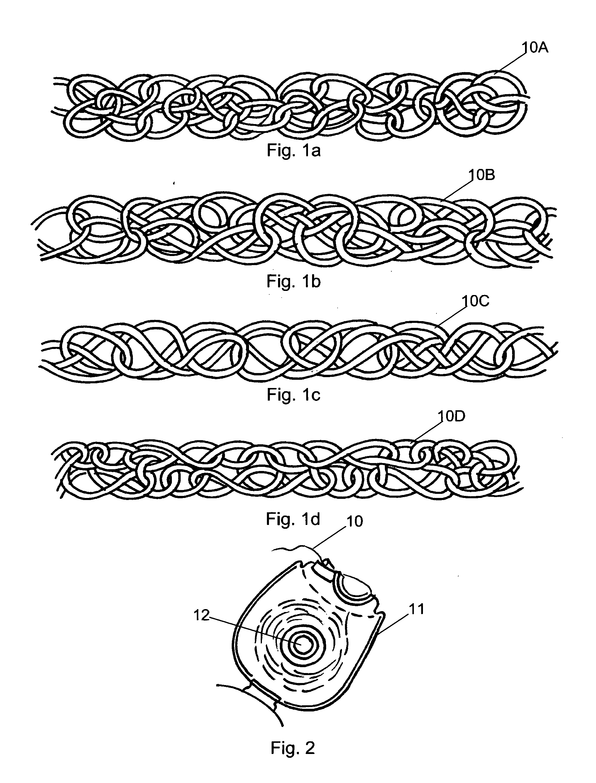 Multifilament braided dental floss