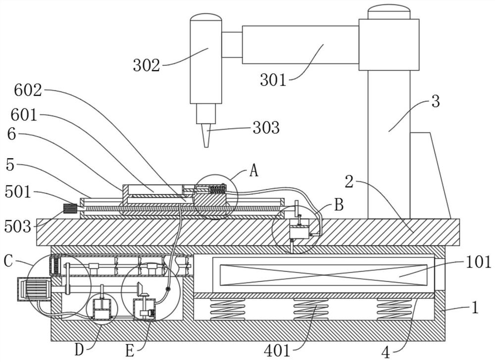 Probe test bench for semiconductor processing