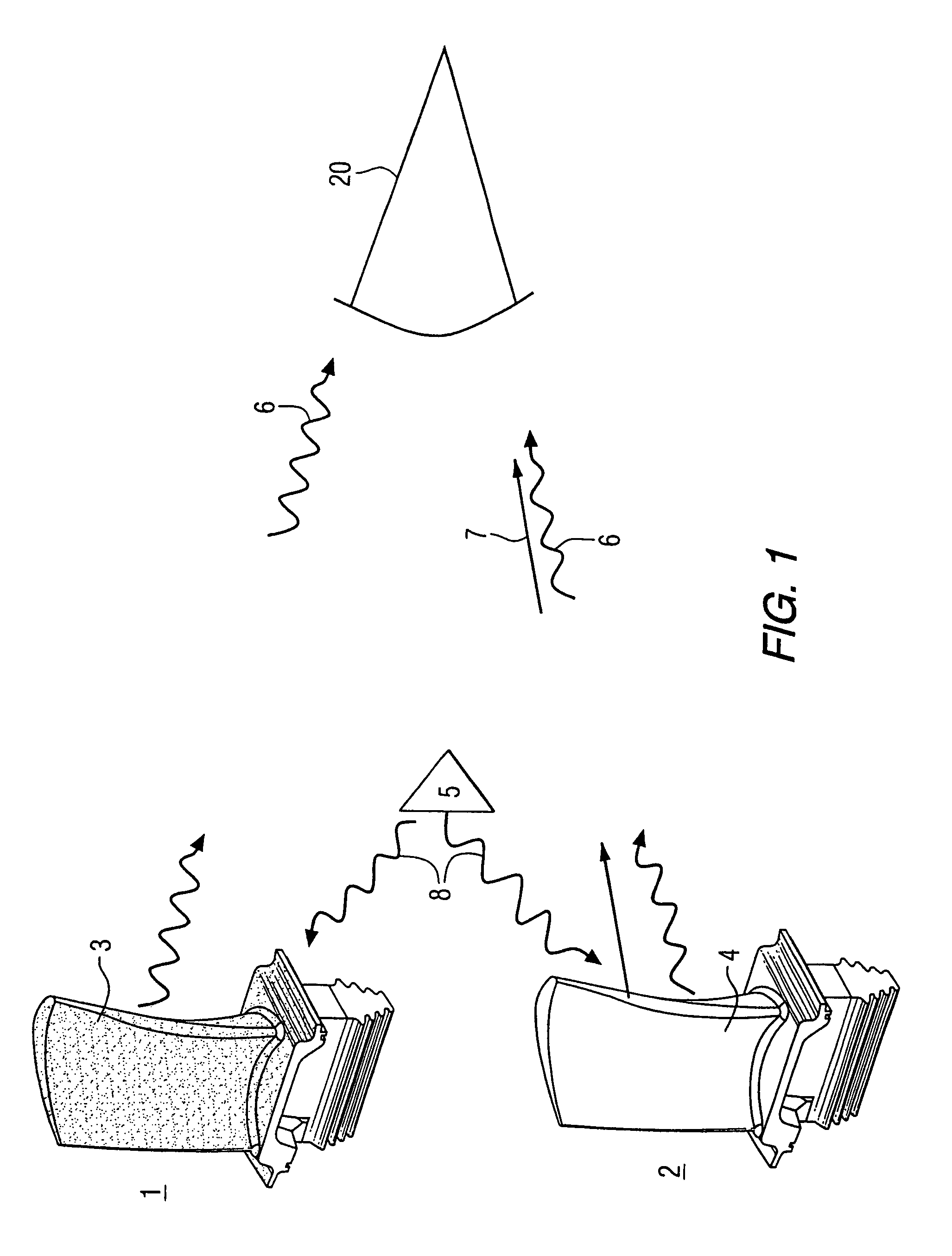 Method and apparatus for measuring on-line failure of turbine thermal barrier coatings