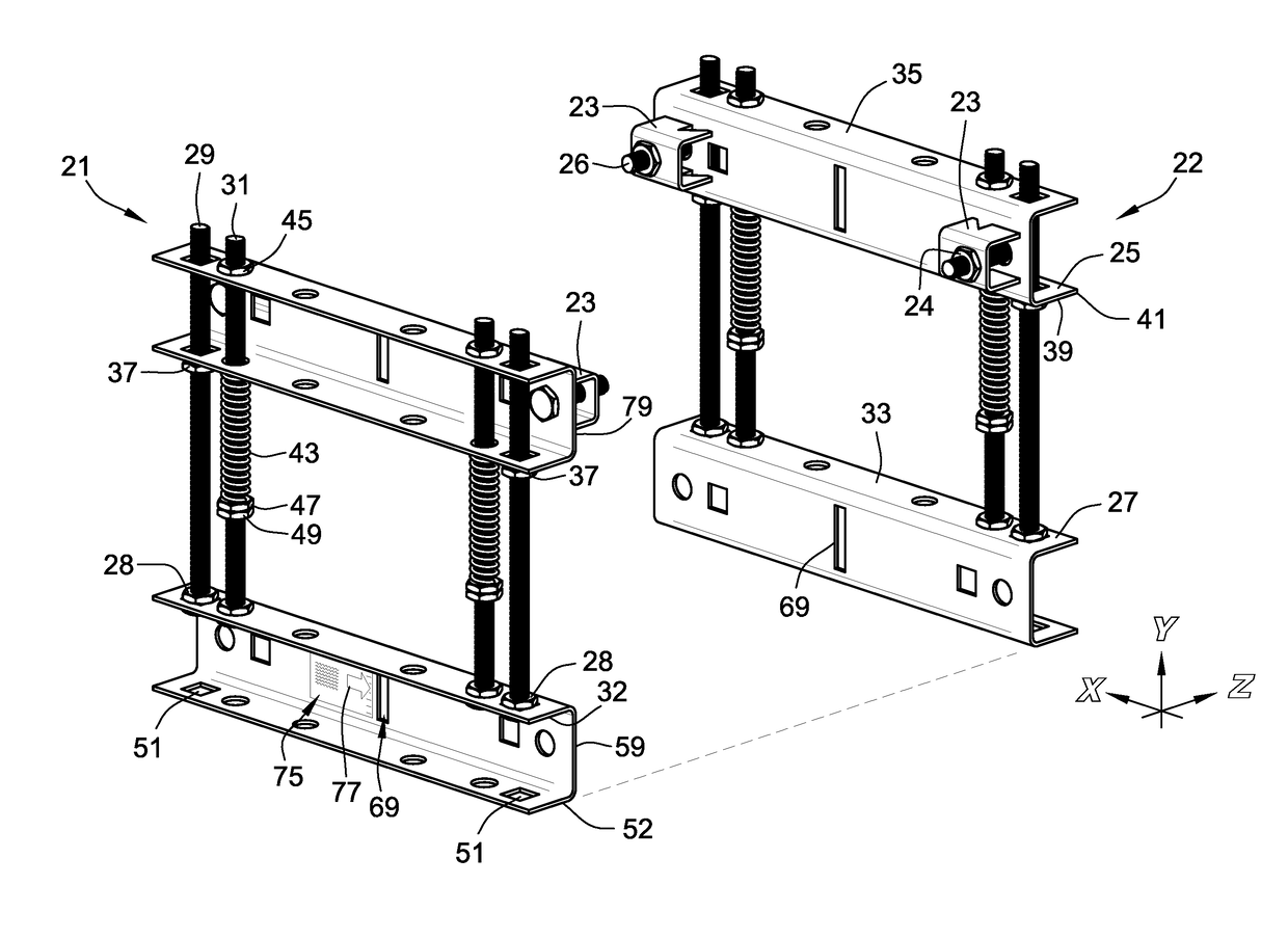 Busway vertical spring hanger