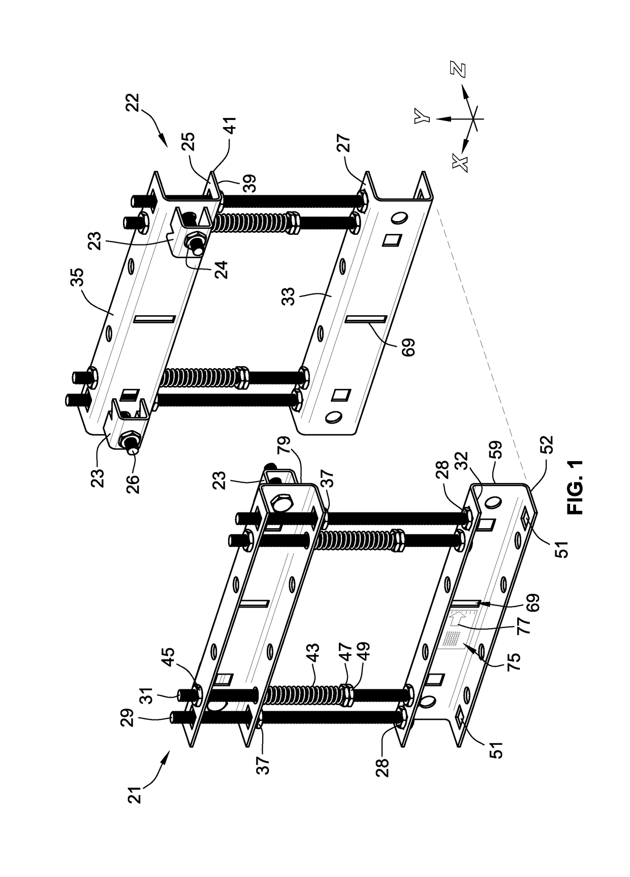 Busway vertical spring hanger