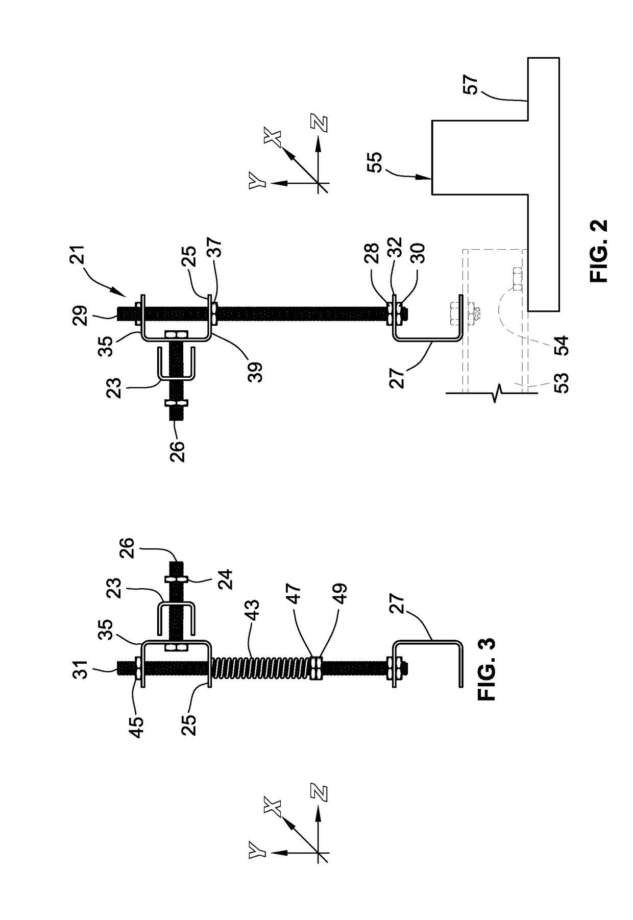 Busway vertical spring hanger