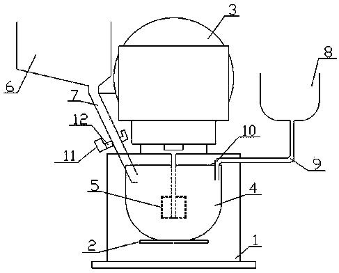 Automatic charging controlling device of cement paste stirrer