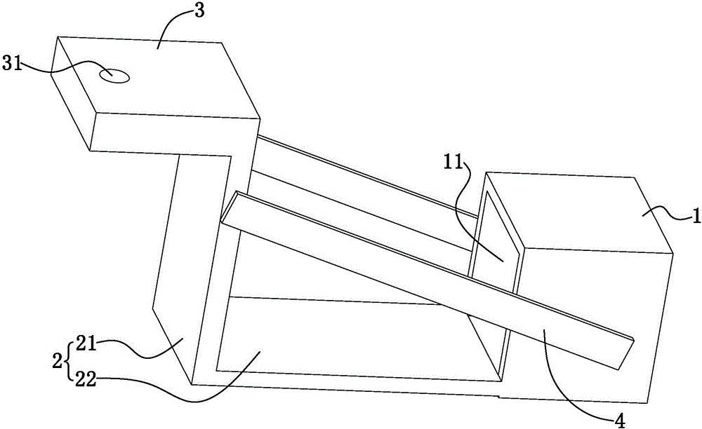 Clamping slot lead screw tension test fixture