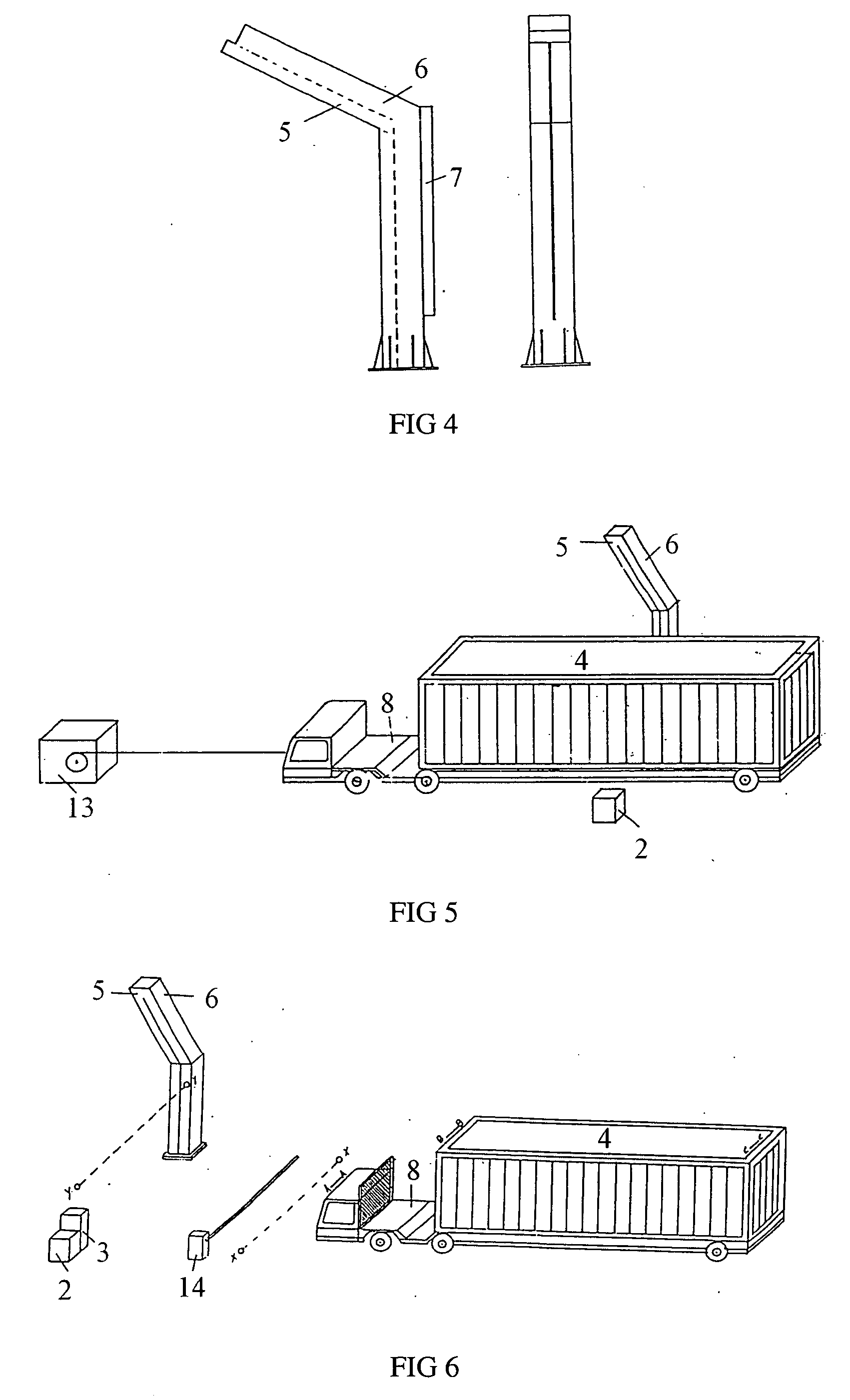 Contain inspection system using cobalt-60 gamma-ray source and cesium iodide or cadmium tungstate array detector