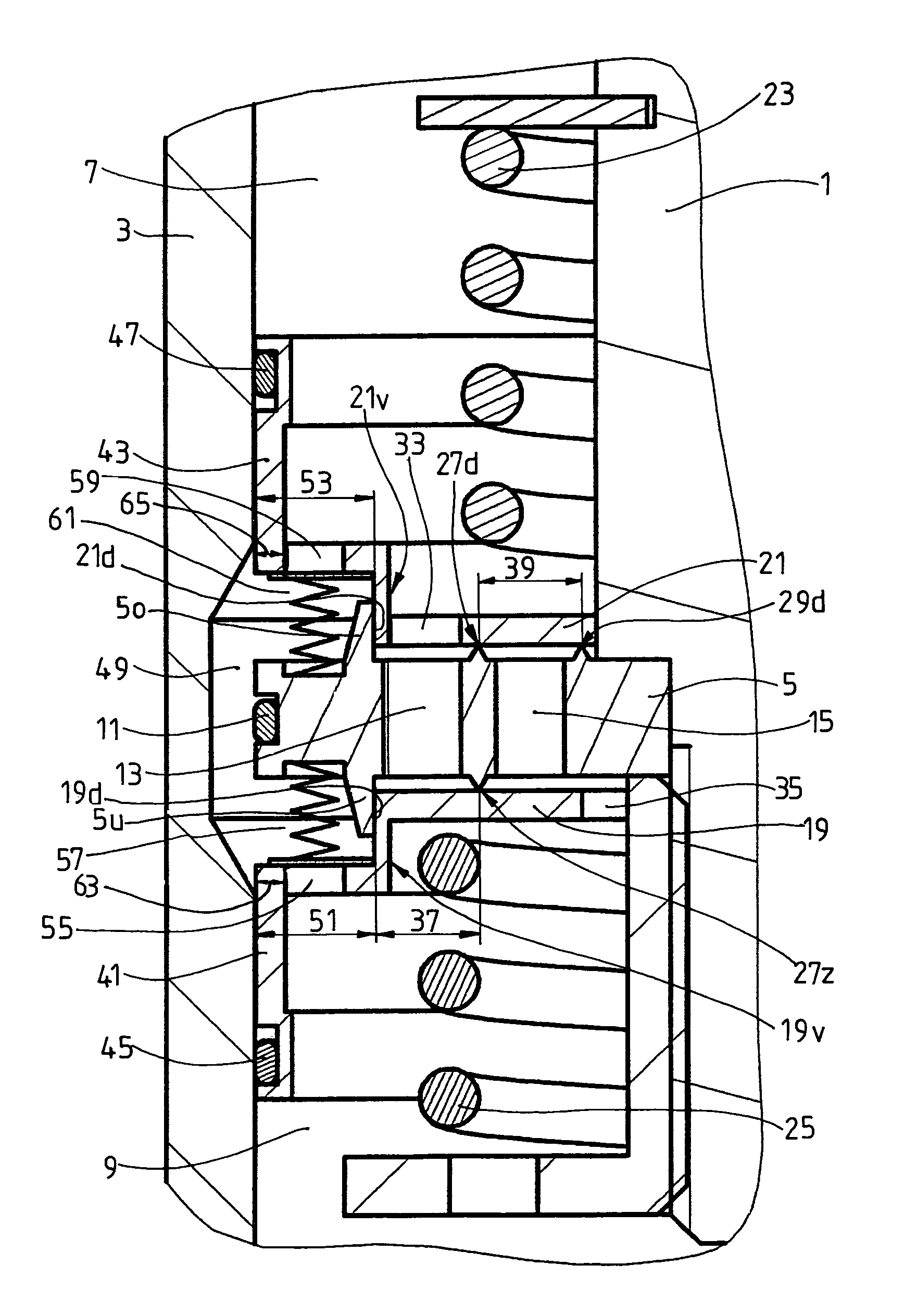 Vibration damper with stroke-dependent damping force