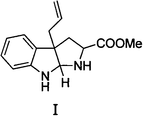 Method for preparing natural alkaloid indoline and pyrrolidine compound