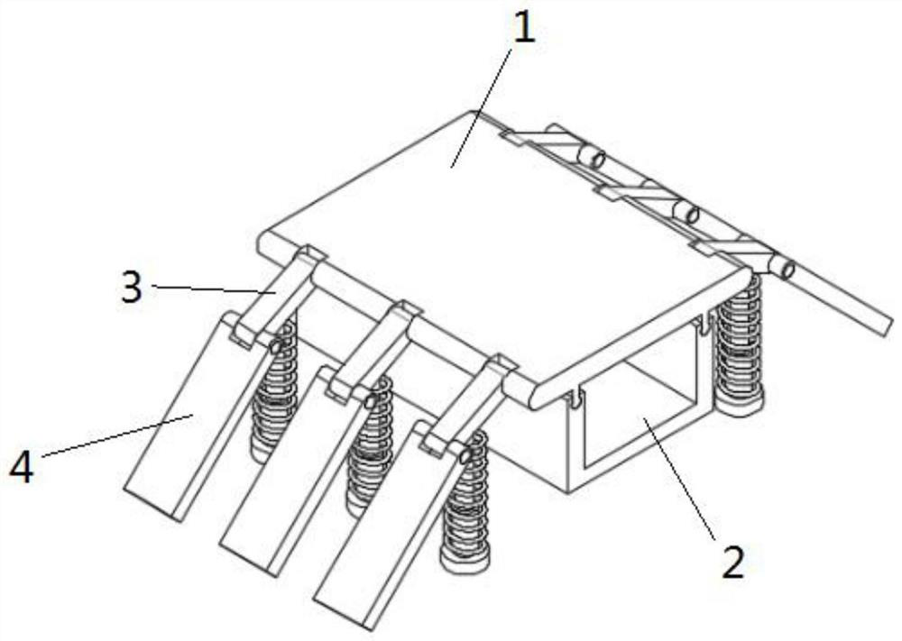 A road bridge crossing device used for water pipes in construction engineering