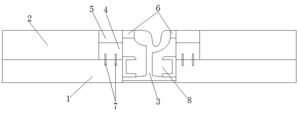 Tramcar track paving structure in transition area of level crossing and construction method of tramcar track paving structure