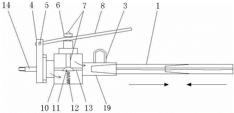 A high-efficiency energy-saving oxygen blowing device for mining furnace