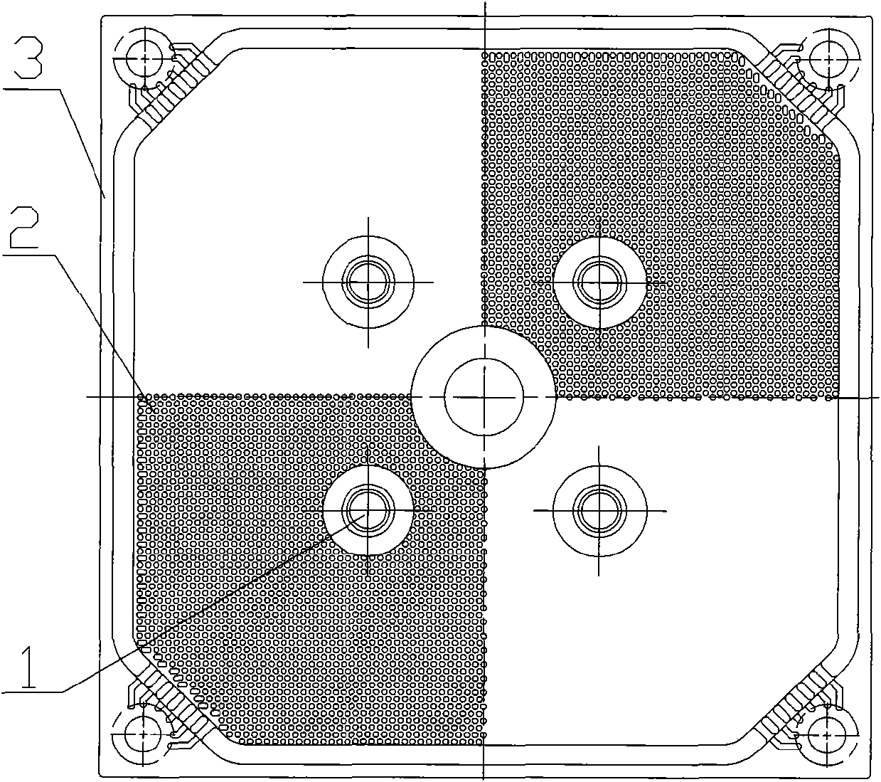 Boss embedding type diaphragm filter plate